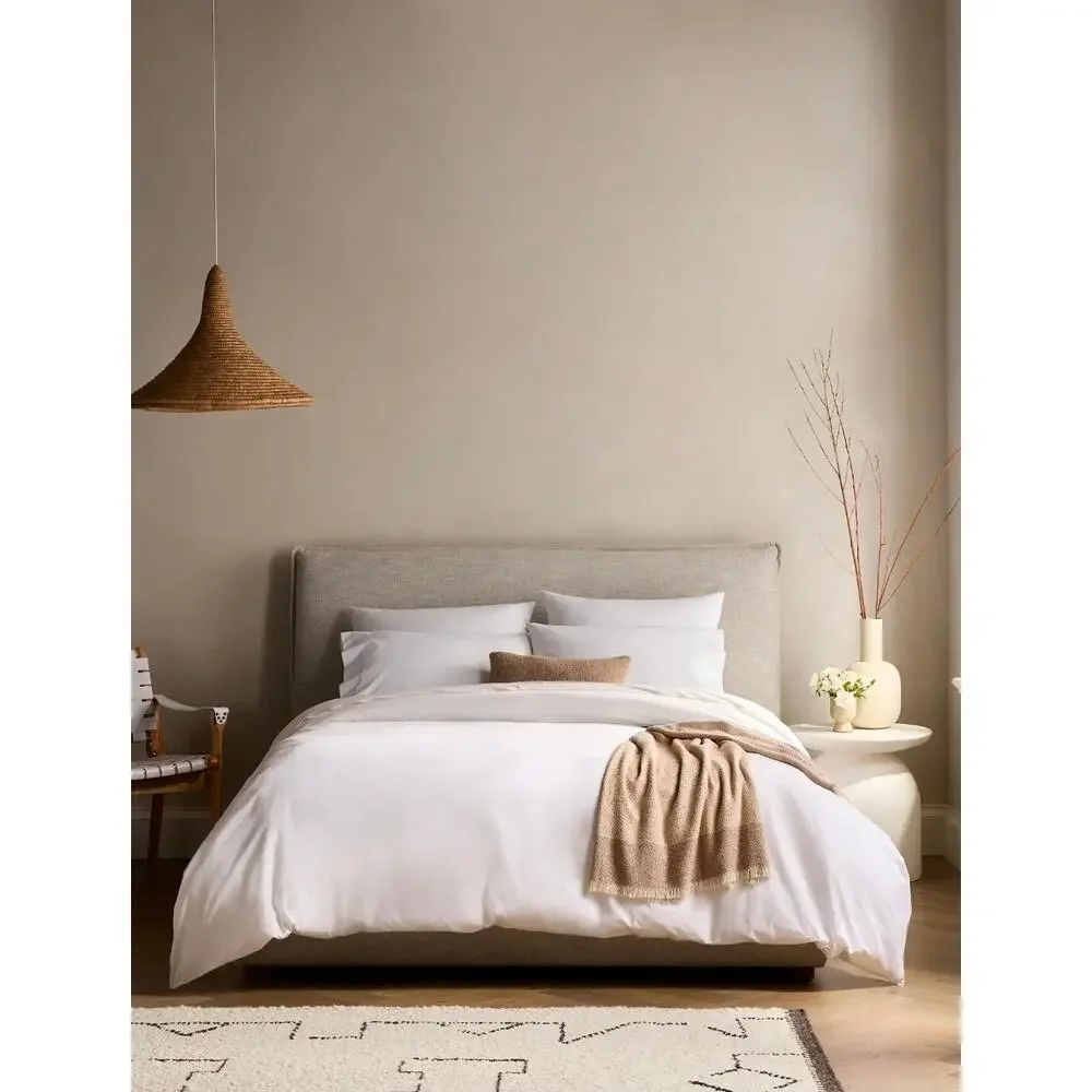 NWOT Quince Organic Crisp Percale Cotton King /California King Duvet Cover White
